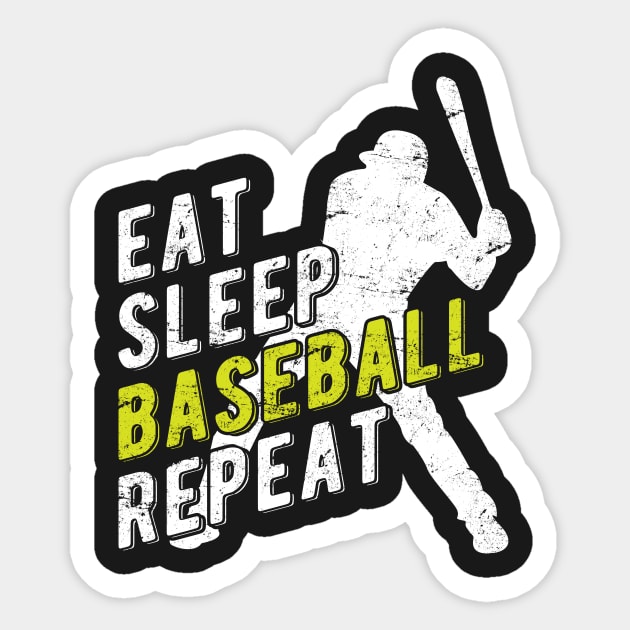 Eat Sleep Baseball Repeat Sticker by themerchnetwork